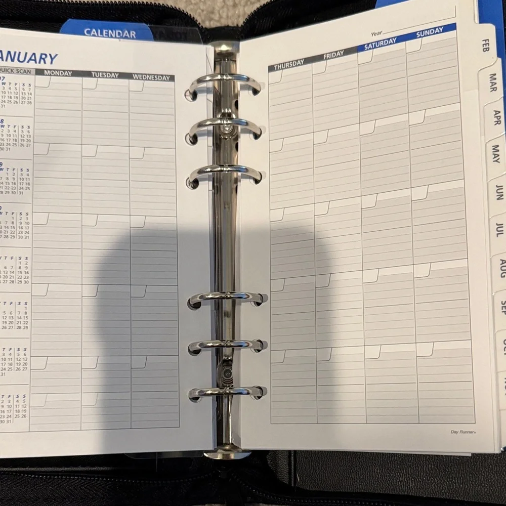 Ring-Bound Planner with Calendar Inserts